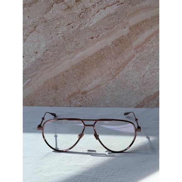 NEW Valentino VLX133-C Rose Gold Metal Pilot Aviator Frames